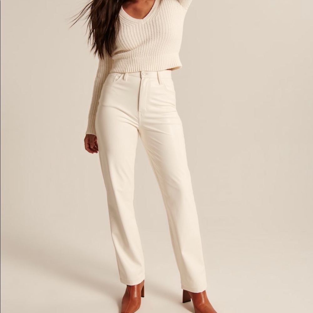 NWT Leather 90’s straight pants-NOT FOR SALE